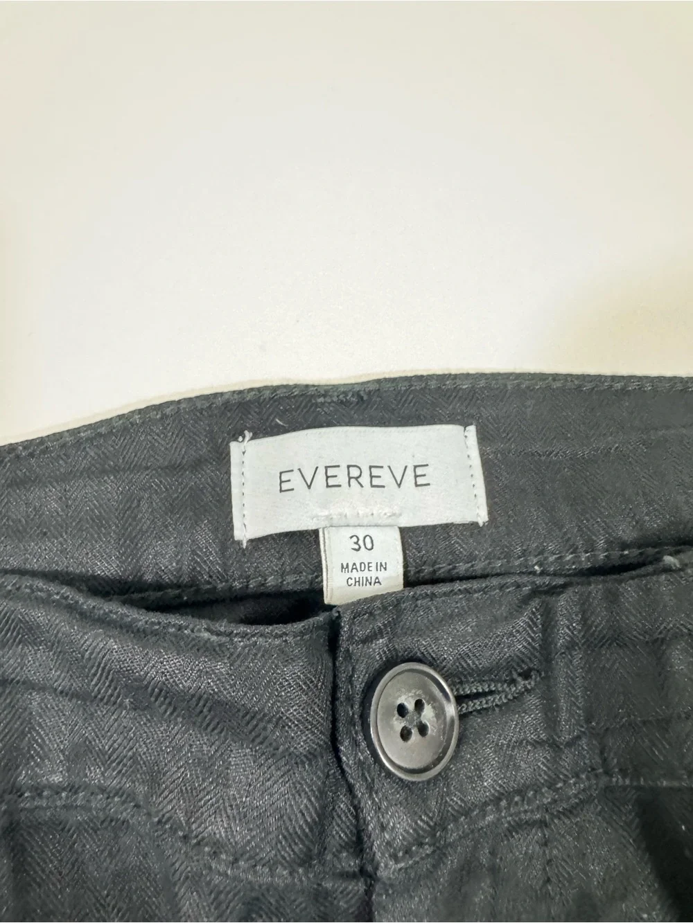 Evereve Tessa Black Linen Blend Cargo Pants